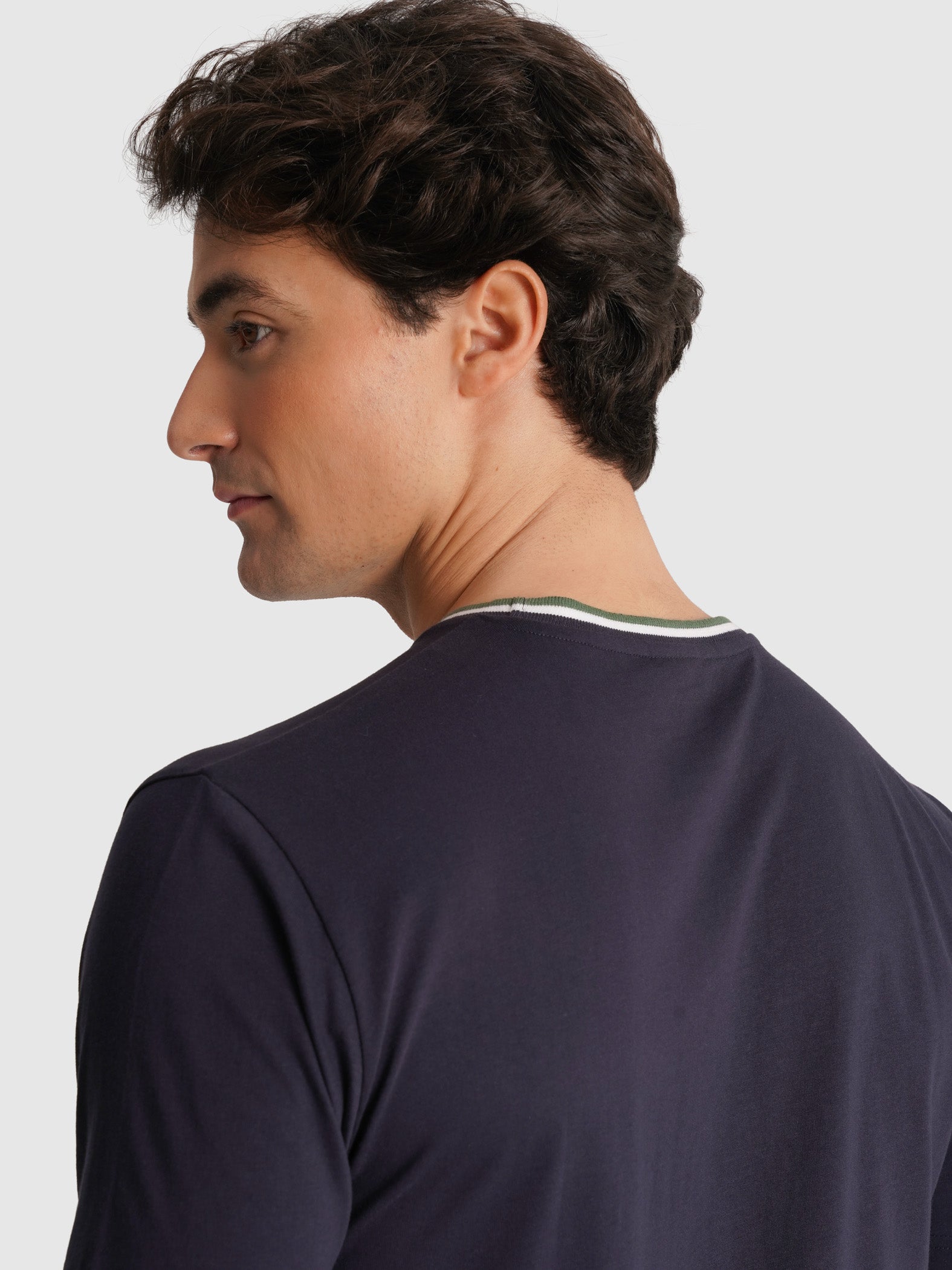 T-SHIRT ALGODÃO AZUL MANGA CURTA REGULAR FIT MR. BLUE