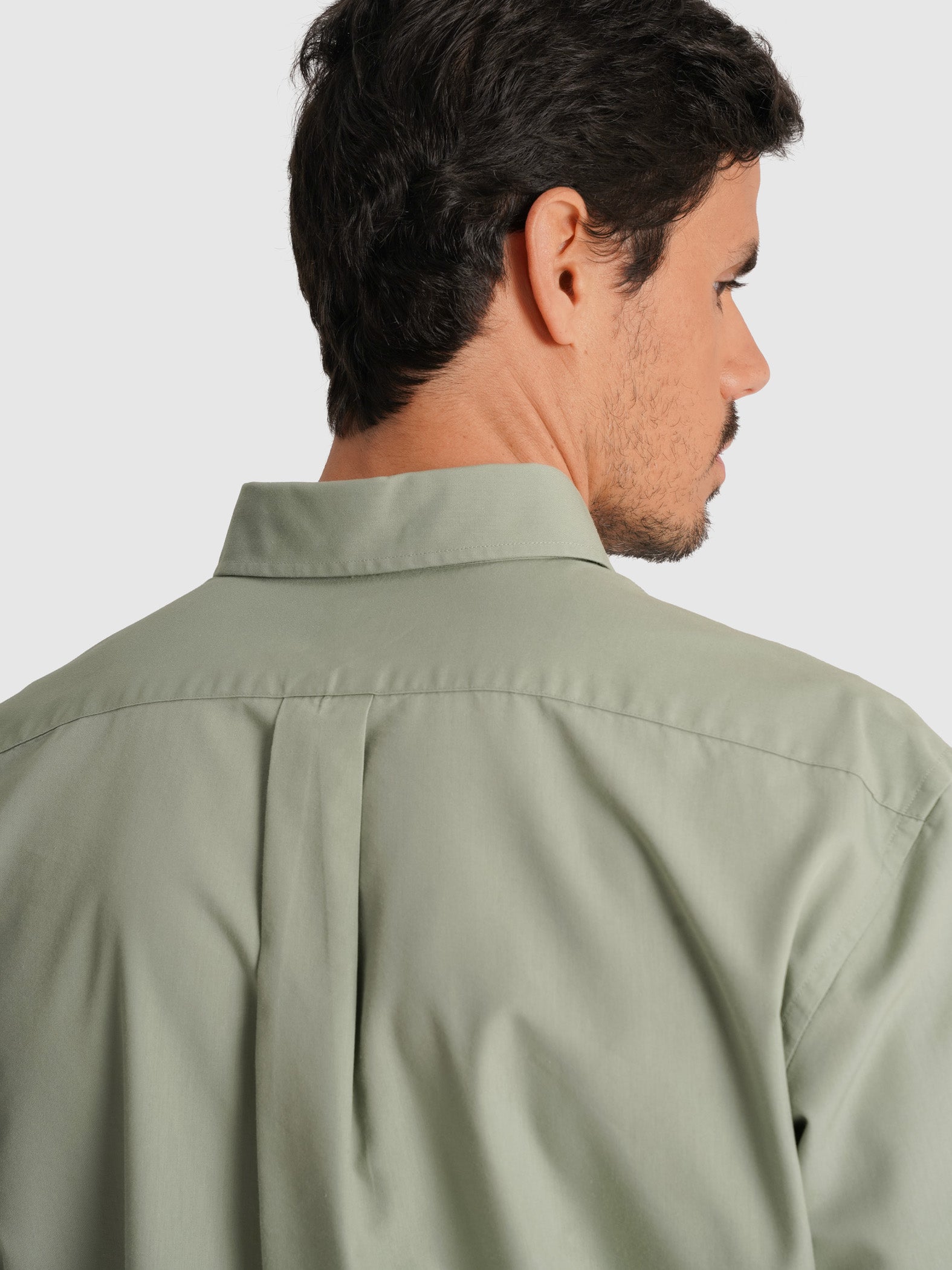 CAMISA ALGODÃO VERDE MANGA COMPRIDA REGULAR FIT MR. BLUE