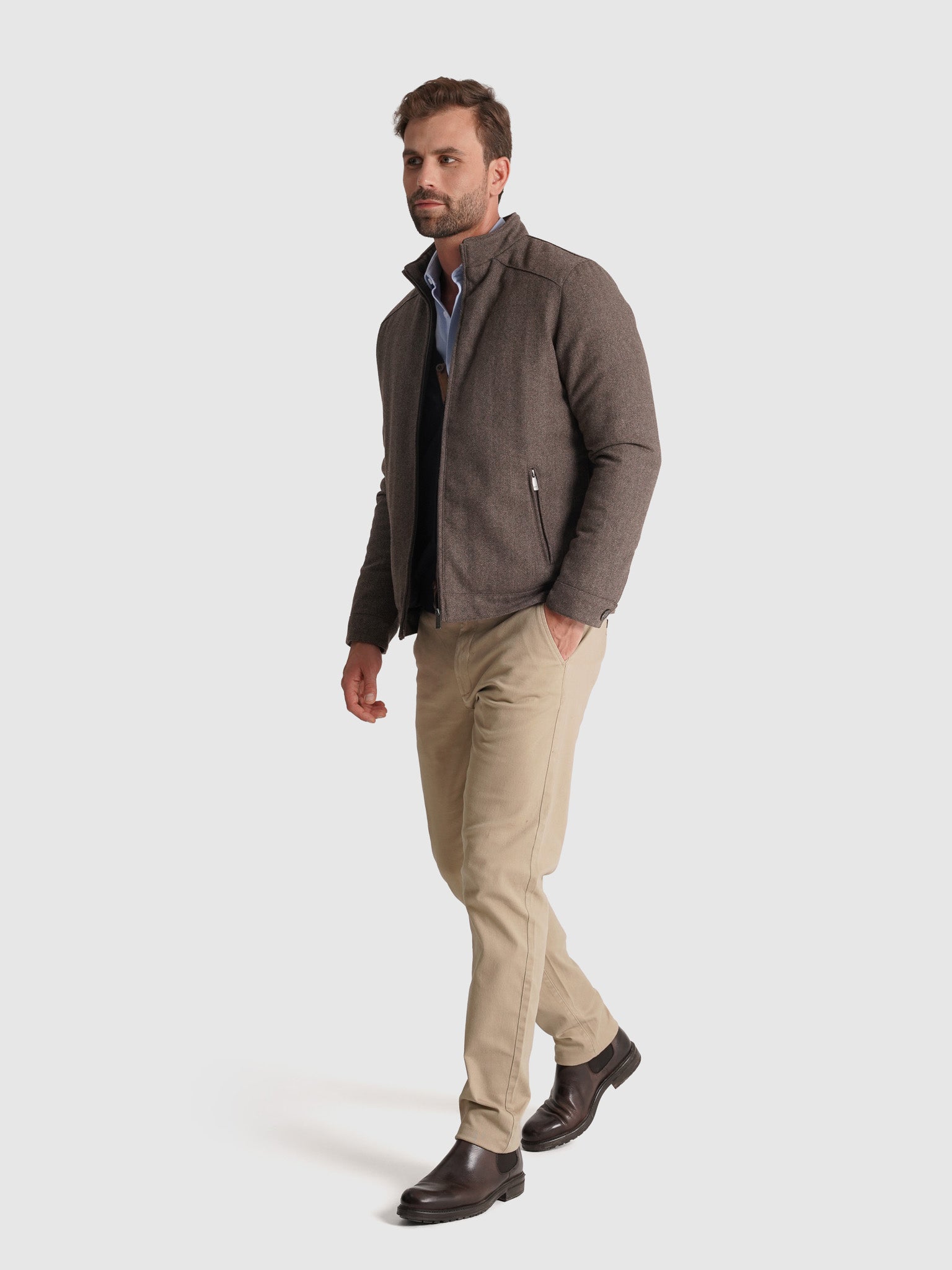 BLUSÃO CASTANHO REGULAR FIT MR. BLUE