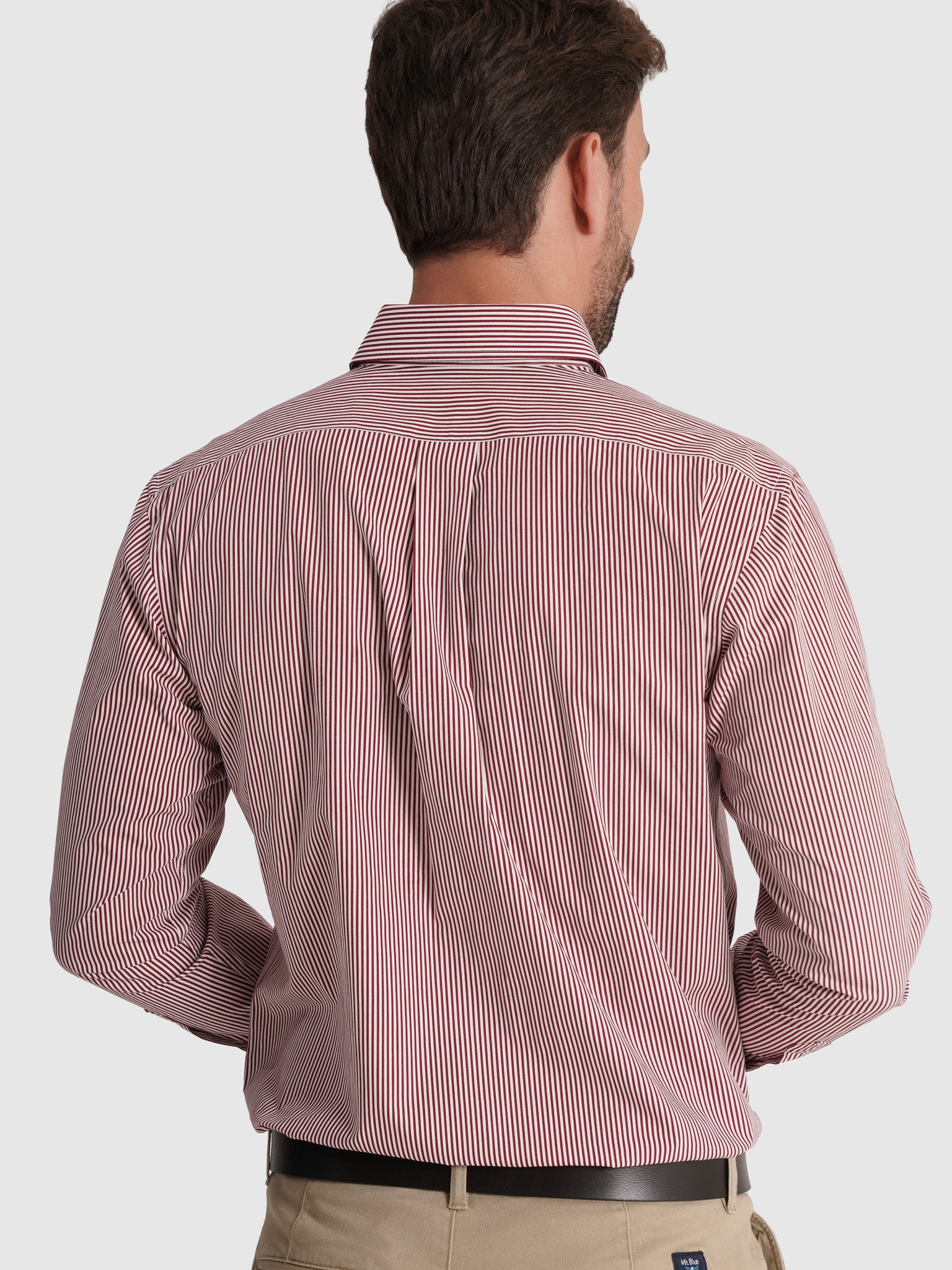 CAMISA ALGODÃO VERMELHA MANGA COMPRIDA REGULAR FIT MR. BLUE