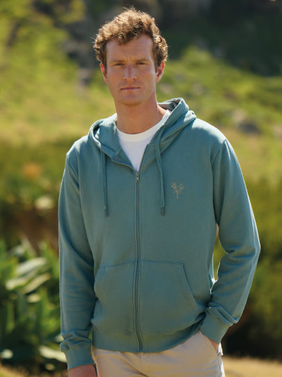 HOODIE ALGODÃO VERDE MANGA COMPRIDA REGULAR FIT MR. BLUE