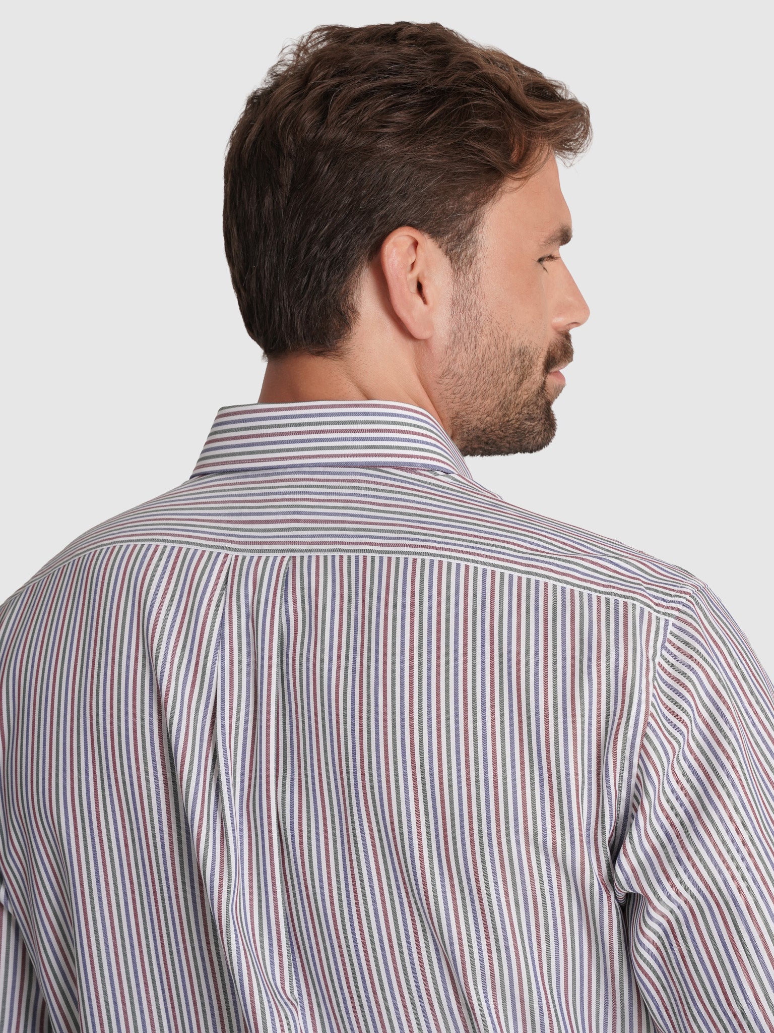 CAMISA ALGODÃO BORDEAUX MANGA COMPRIDA REGULAR FIT MR. BLUE