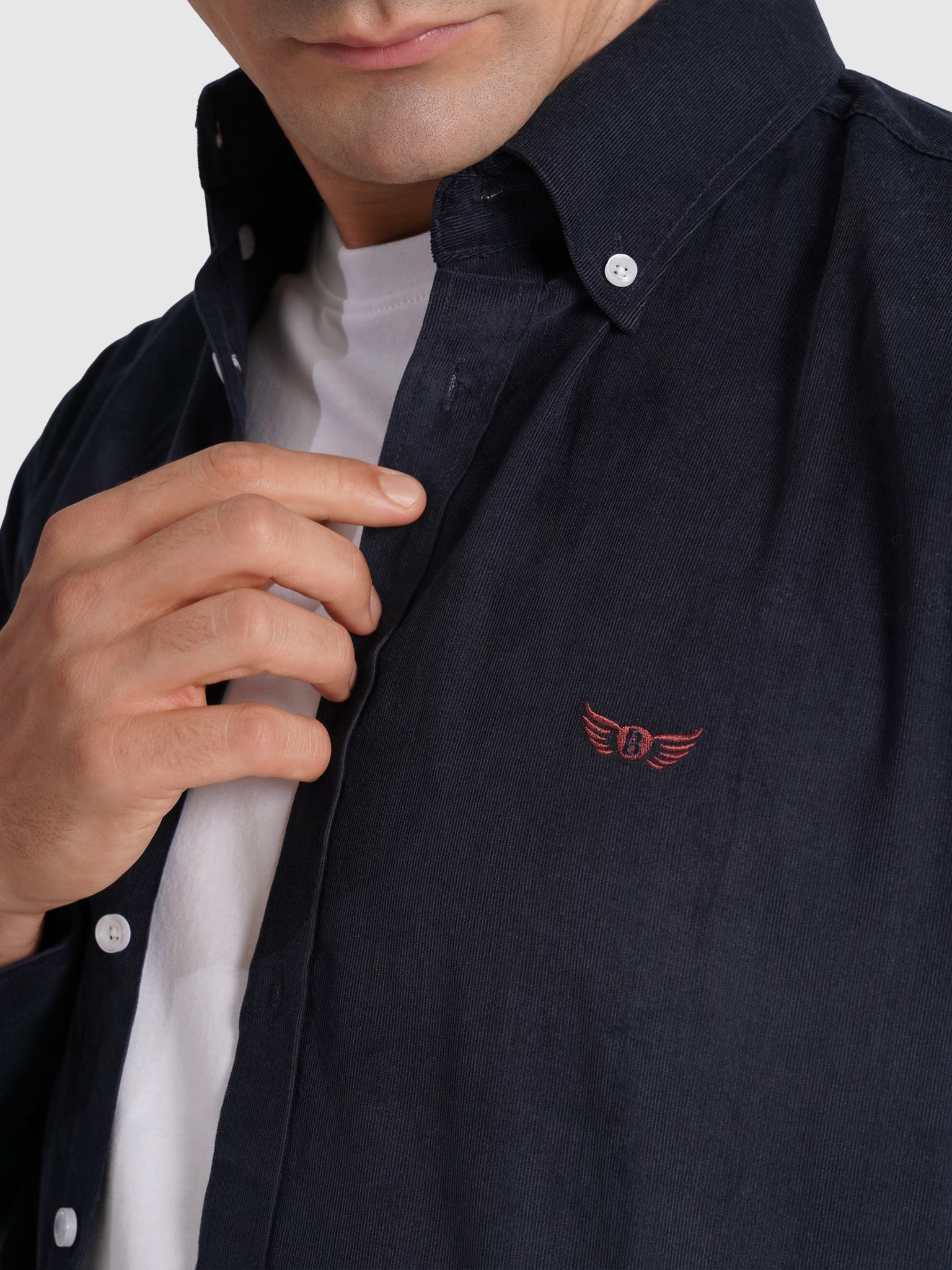 BLUE COTTON SHIRT LONG SLEEVE REGULAR FIT MR. BLUE