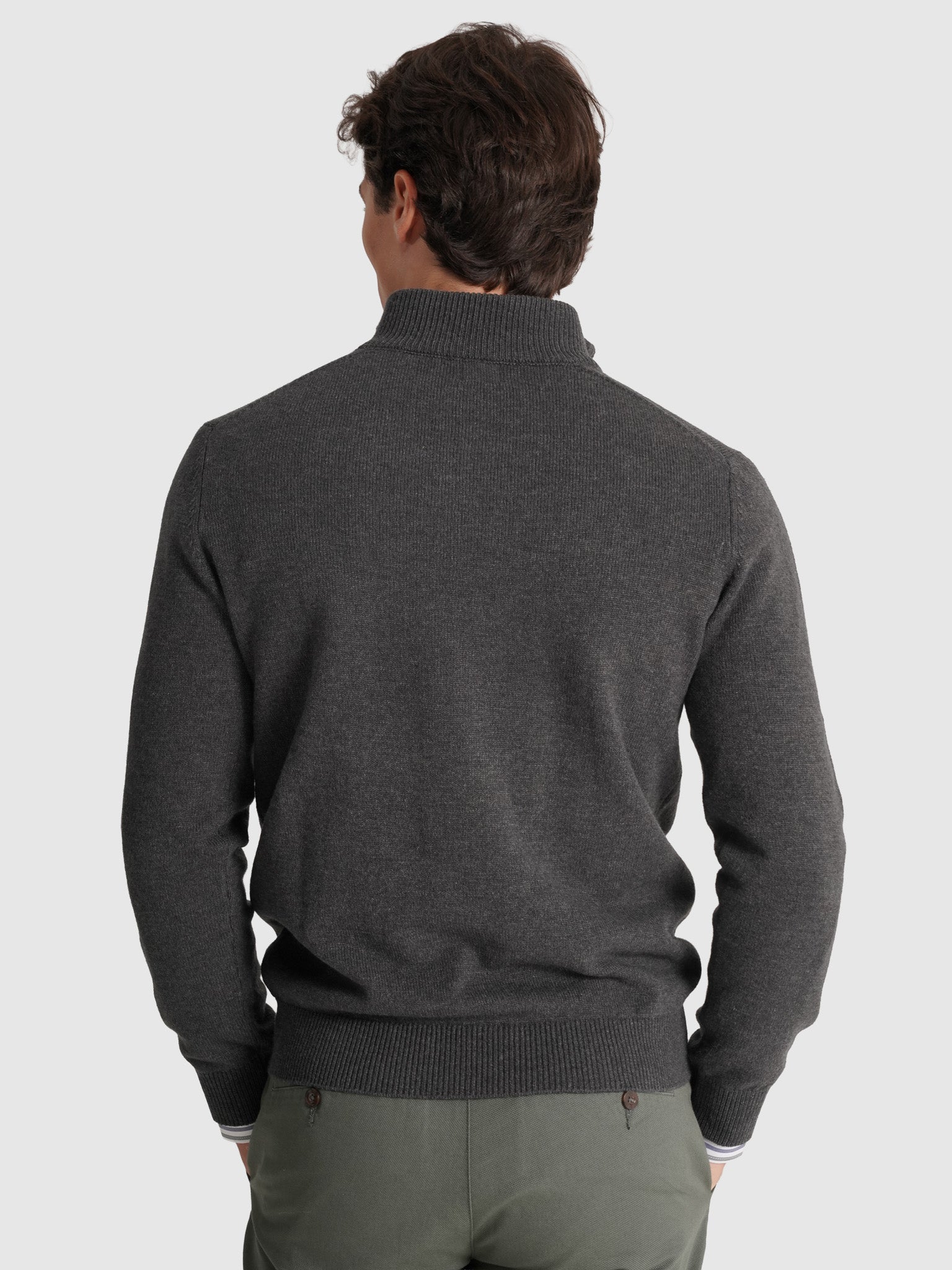 GRAY WOOL PULLOVER LONG SLEEVE REGULAR FIT MR. BLUE