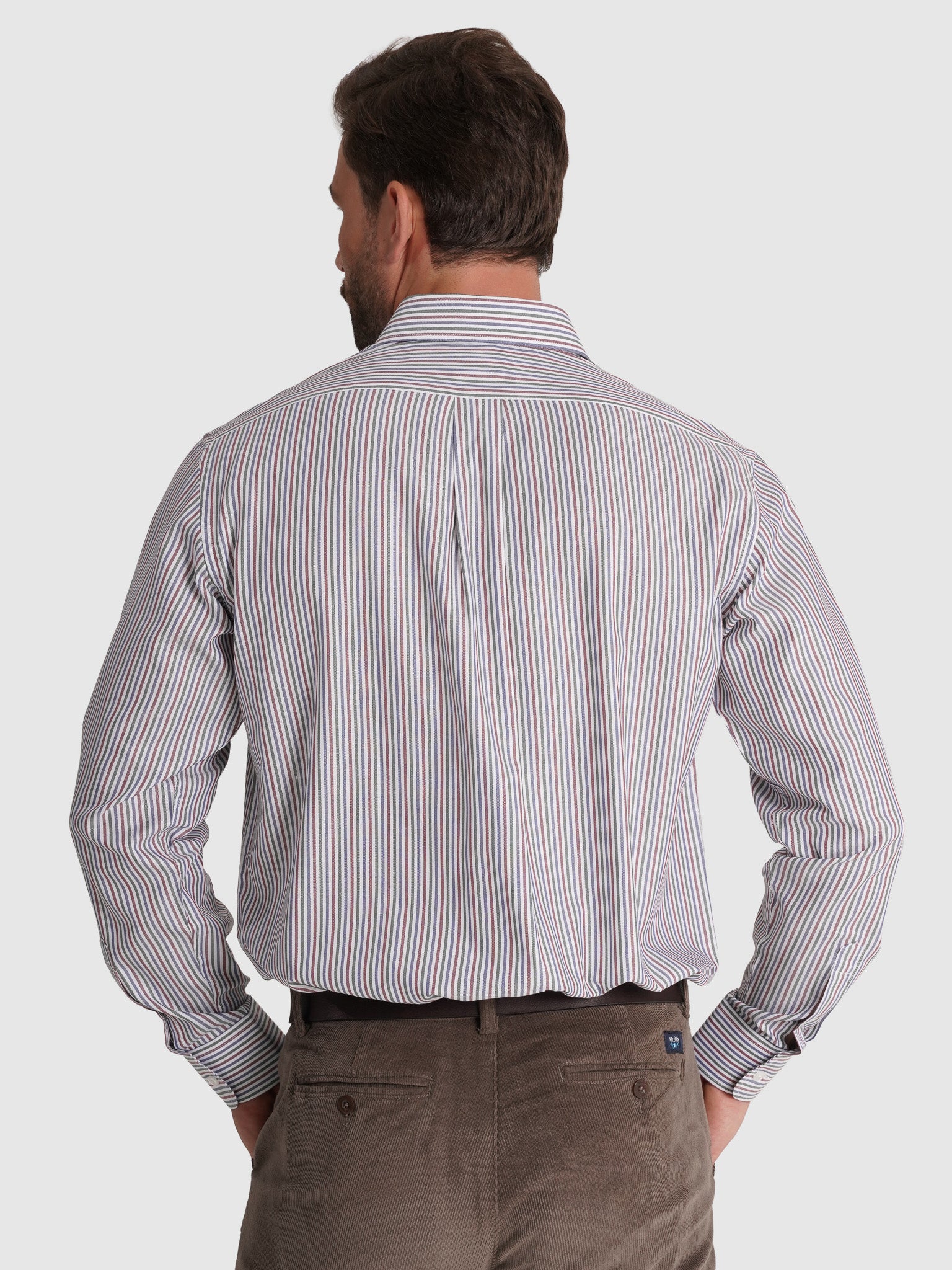 CAMISA ALGODÃO BORDEAUX MANGA COMPRIDA REGULAR FIT MR. BLUE