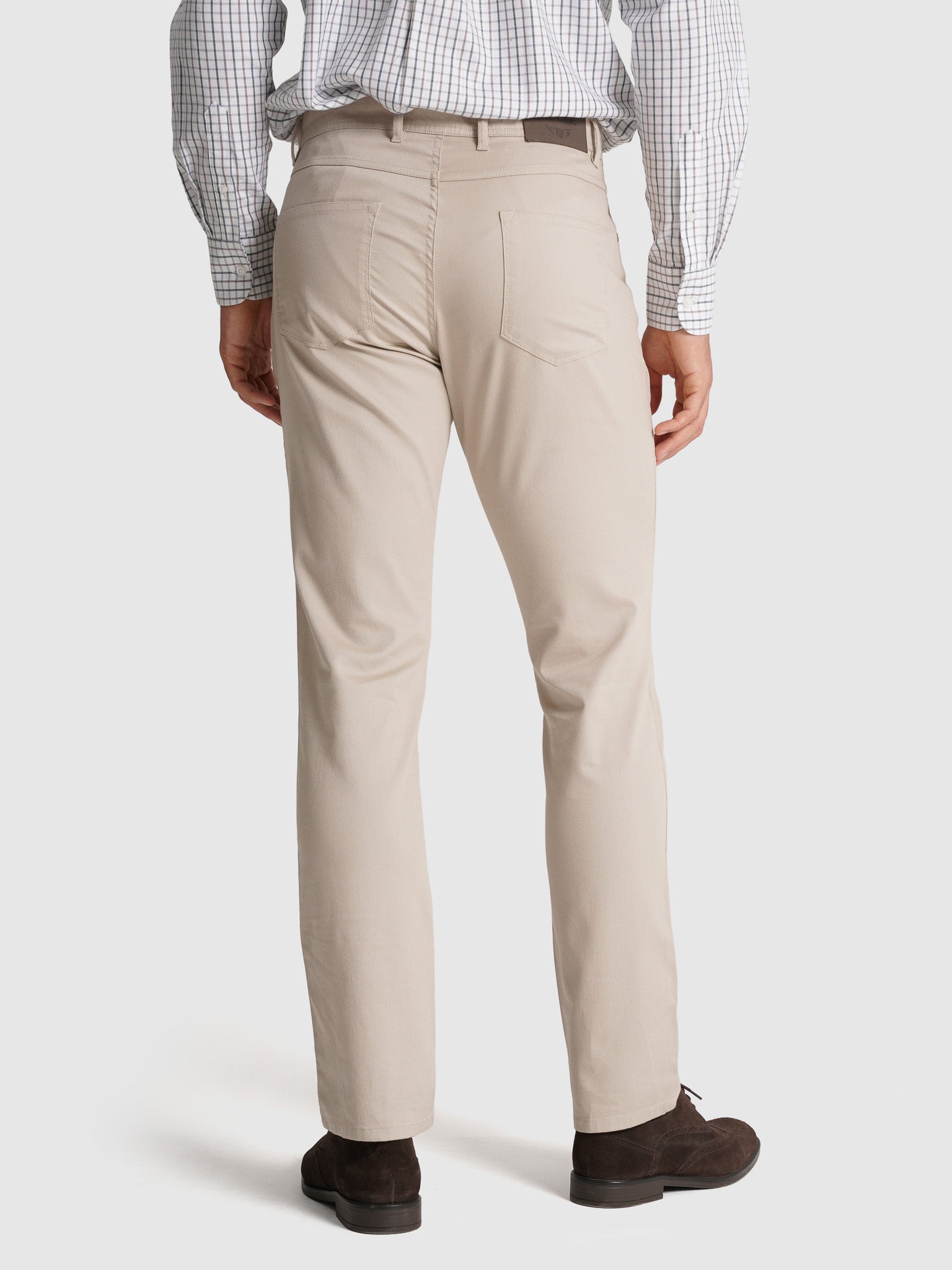 CALÇAS ALGODÃO BEGES REGULAR FIT MR. BLUE