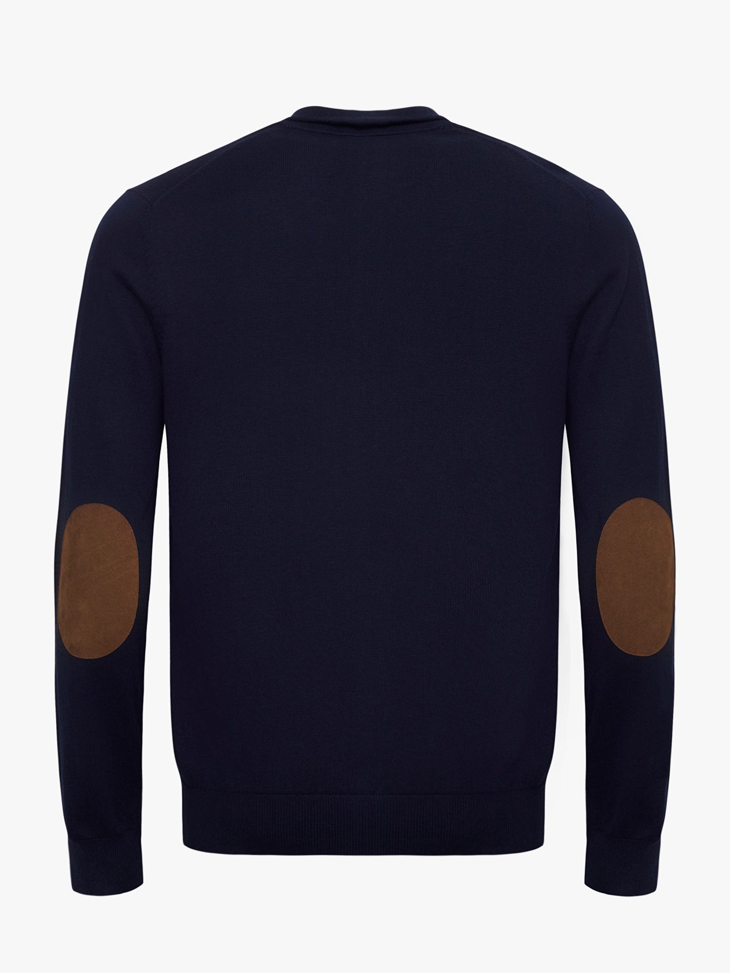 PULLOVER ALGODÃO AZUL COM COTOVELEIRA REGULAR FIT MR. BLUE