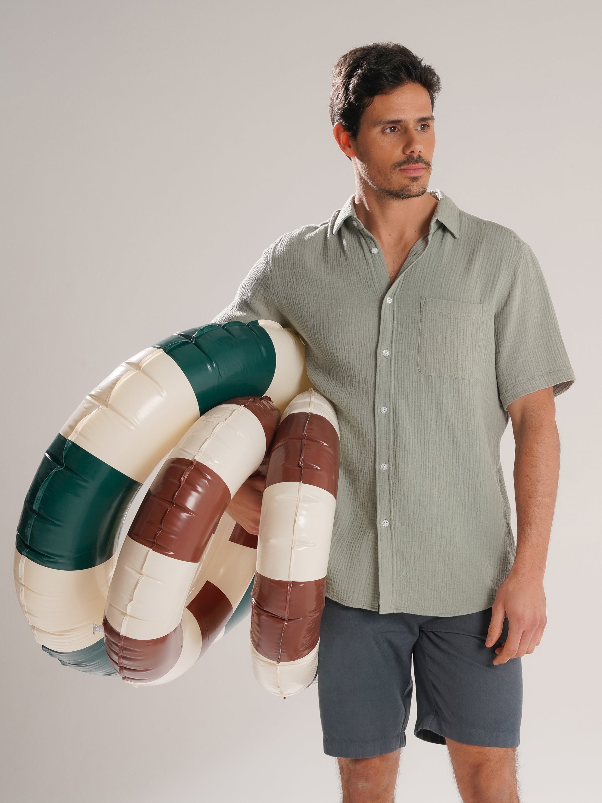 CAMISA VERDE MANGA CURTA REGULAR FIT MR. BLUE