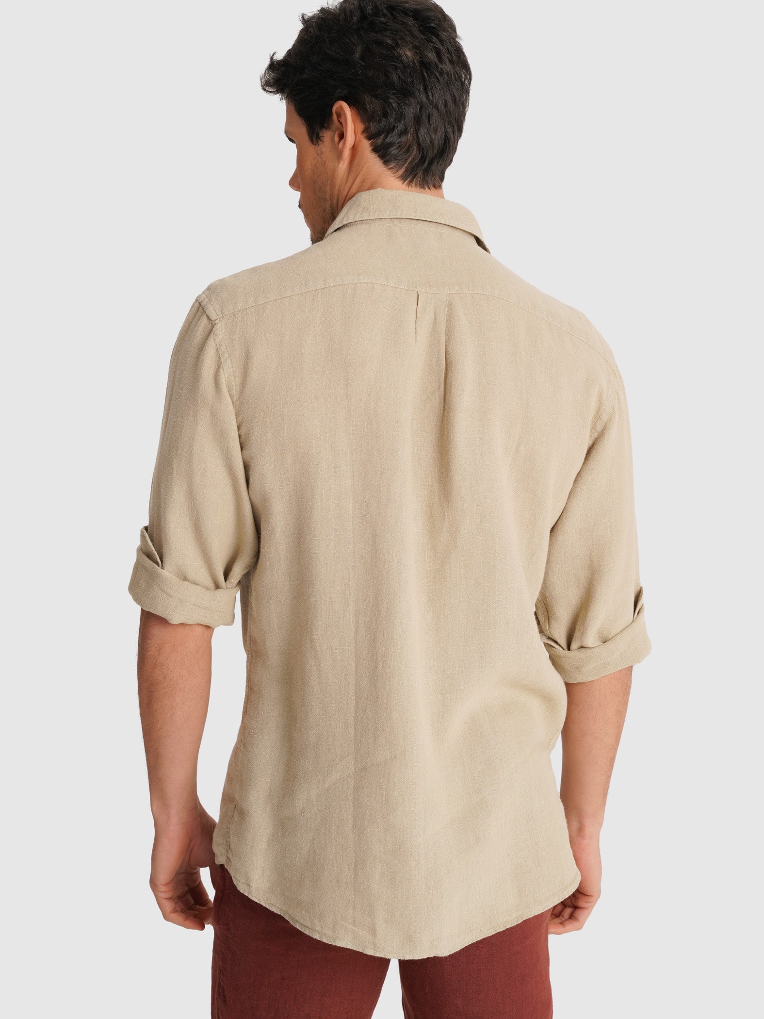 CAMISA CAMEL MANGA COMPRIDA TAILORED FIT MARK BELLUCCI