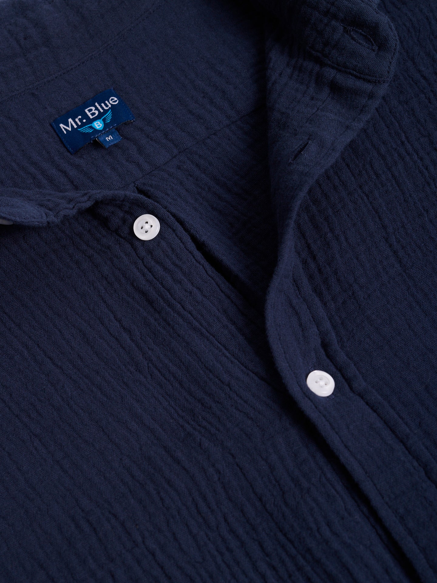 CAMISA AZUL MANGA CURTA REGULAR FIT MR. BLUE