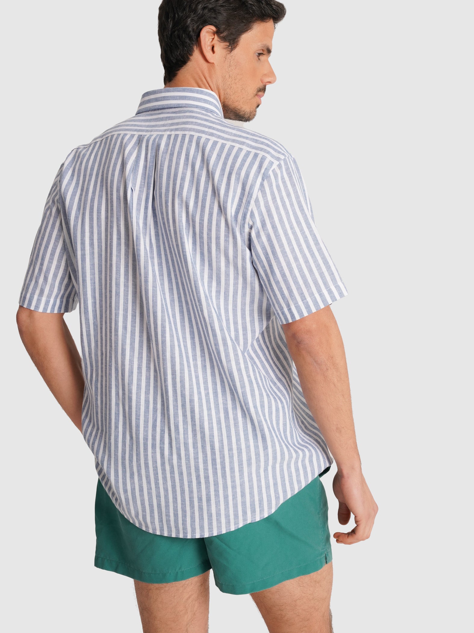 CAMISA AZUL MANGA CURTA REGULAR FIT MR. BLUE