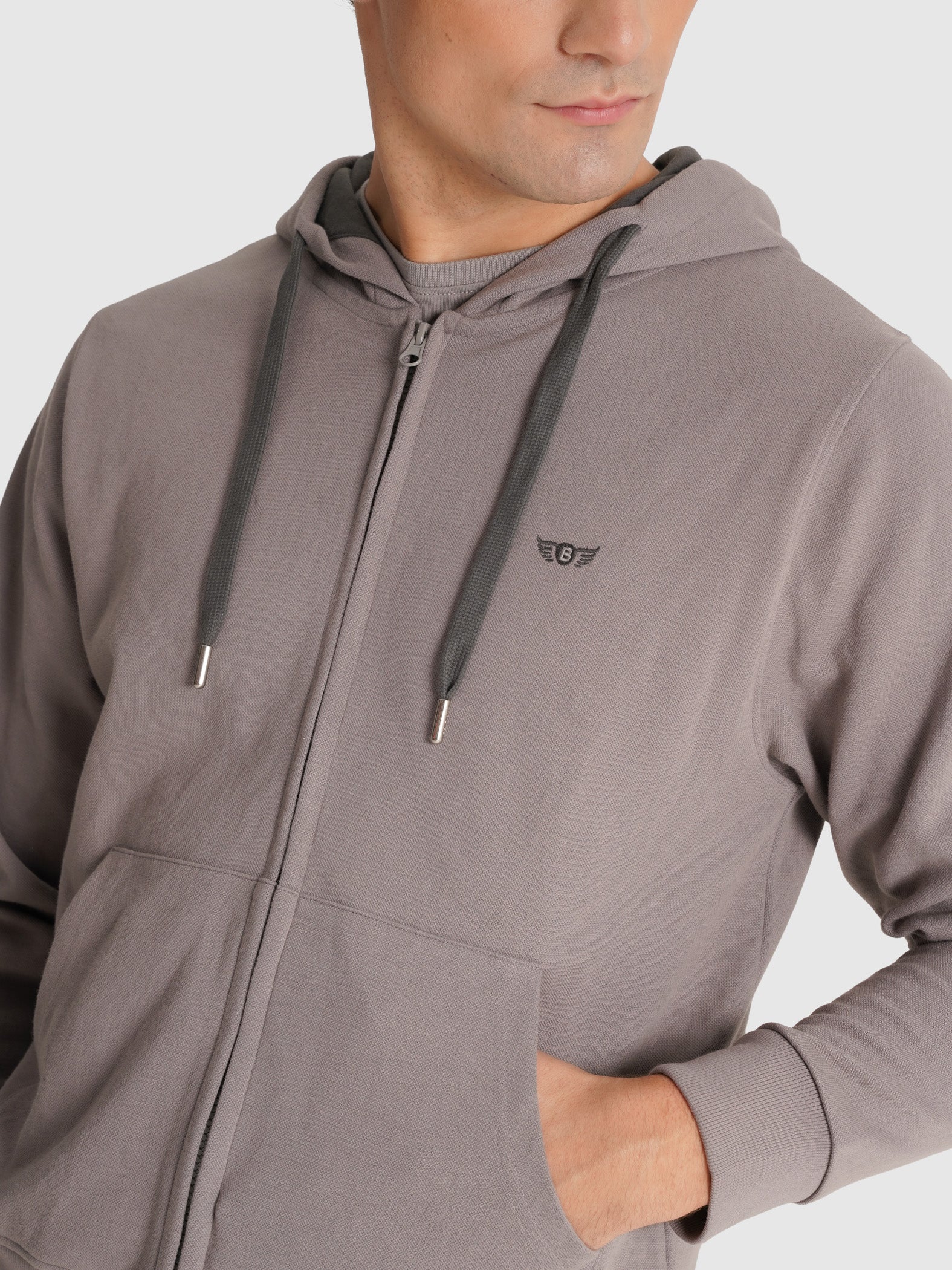 HOODIE CINZENTO REGULAR FIT MR. BLUE