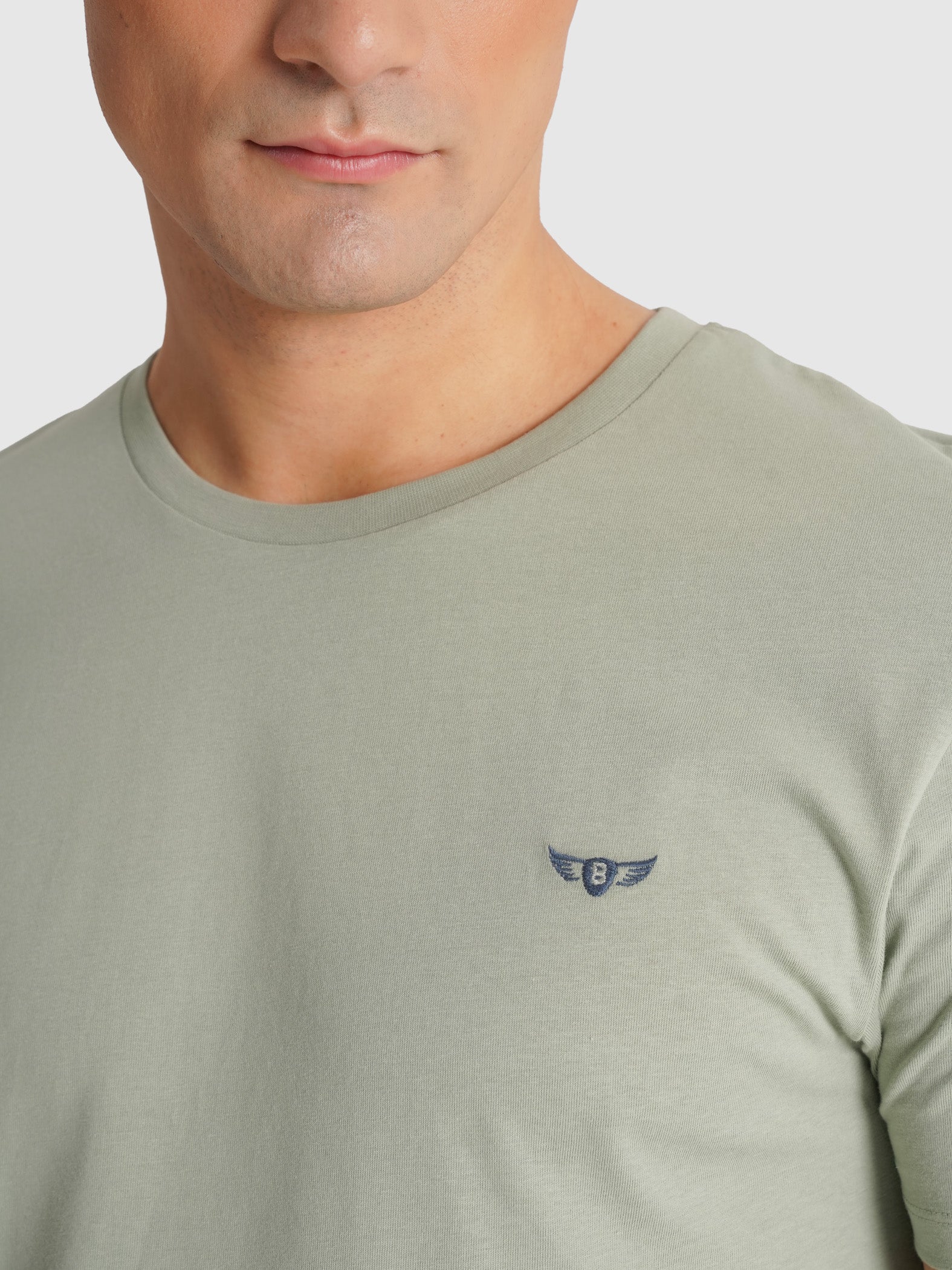 T-SHIRT VERDE MANGA CURTA REGULAR FIT MR. BLUE