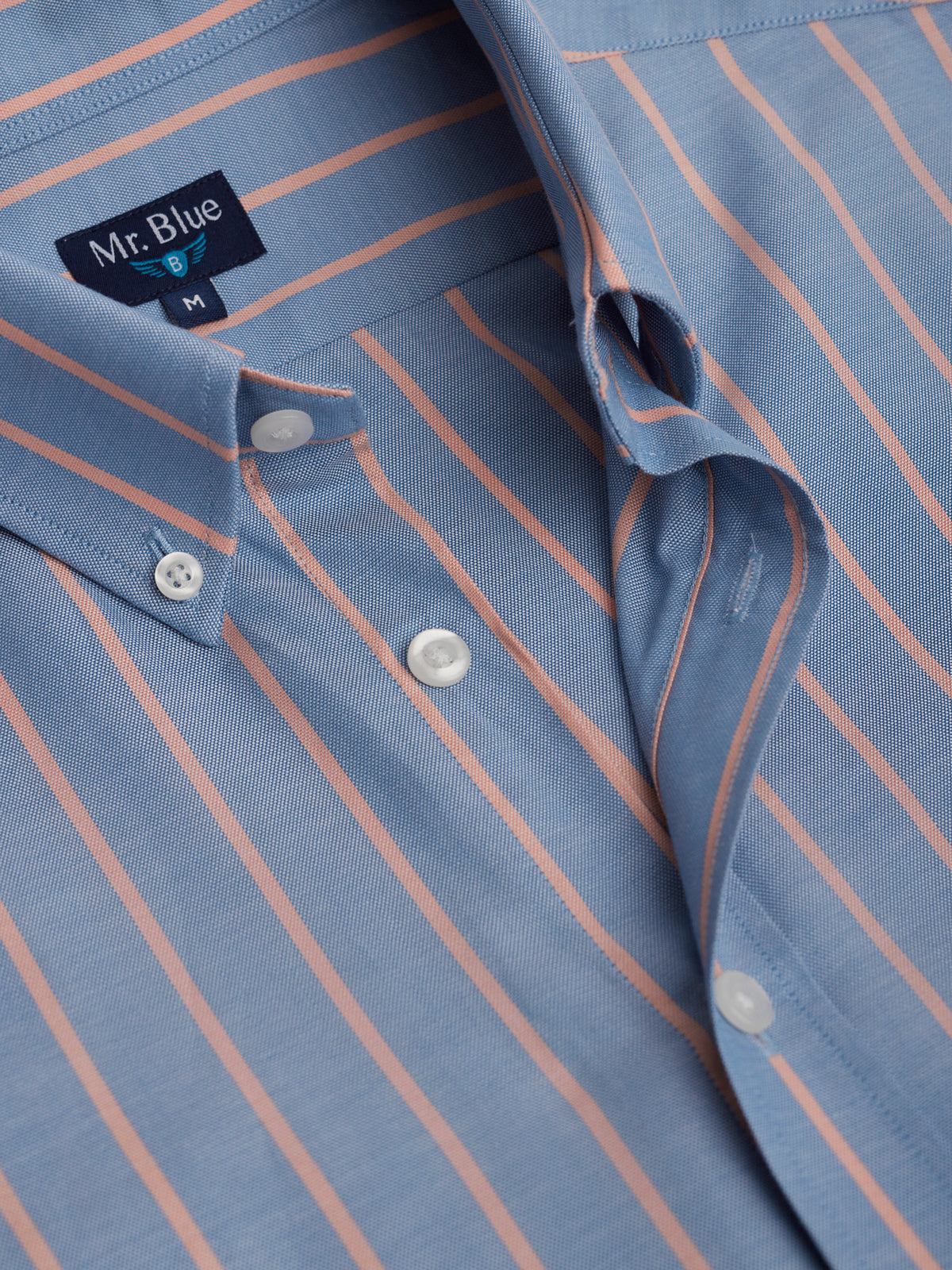 Camisa azul Oxford de corte estándar de Mr. Blue