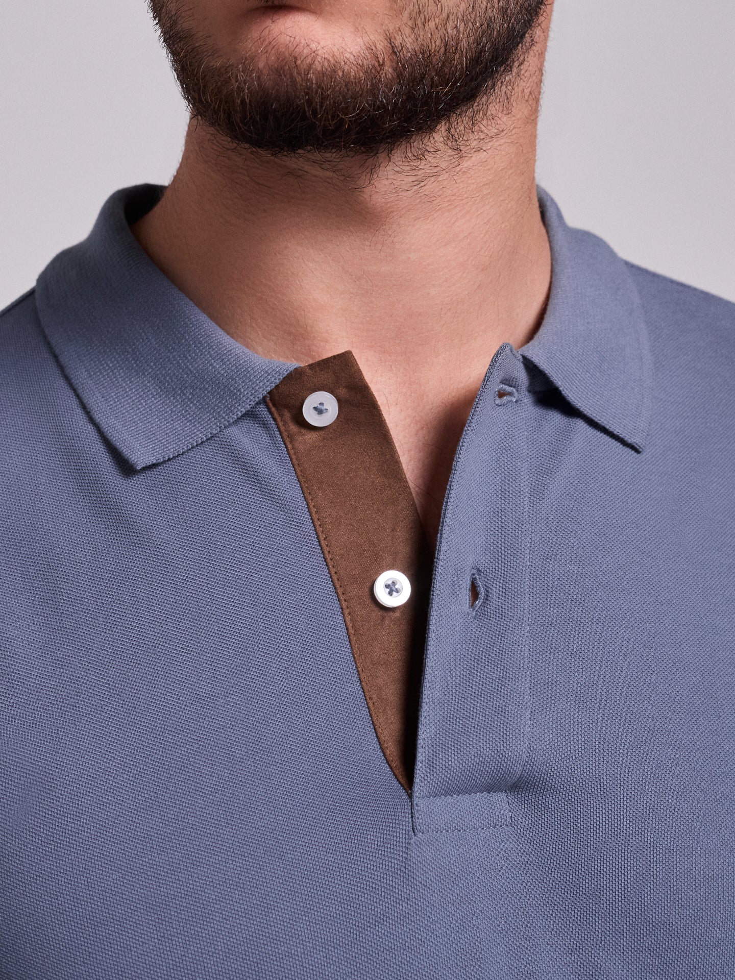 Polo Azul Manga Curta Regular Fit Mr. Blue