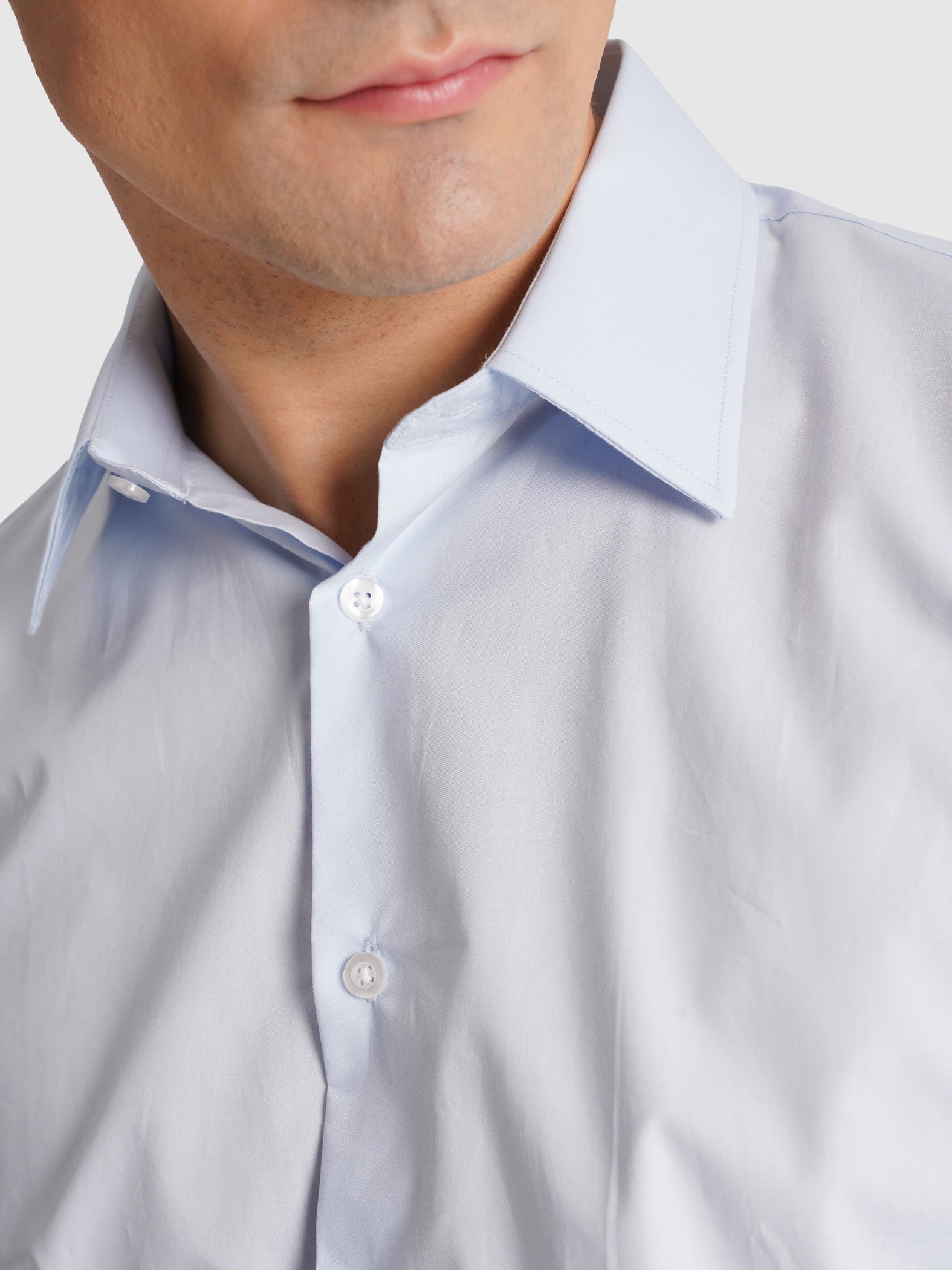 CAMISA POPELINE AZUL MANGA COMPRIDA CLASSIC FIT MR. BLUE