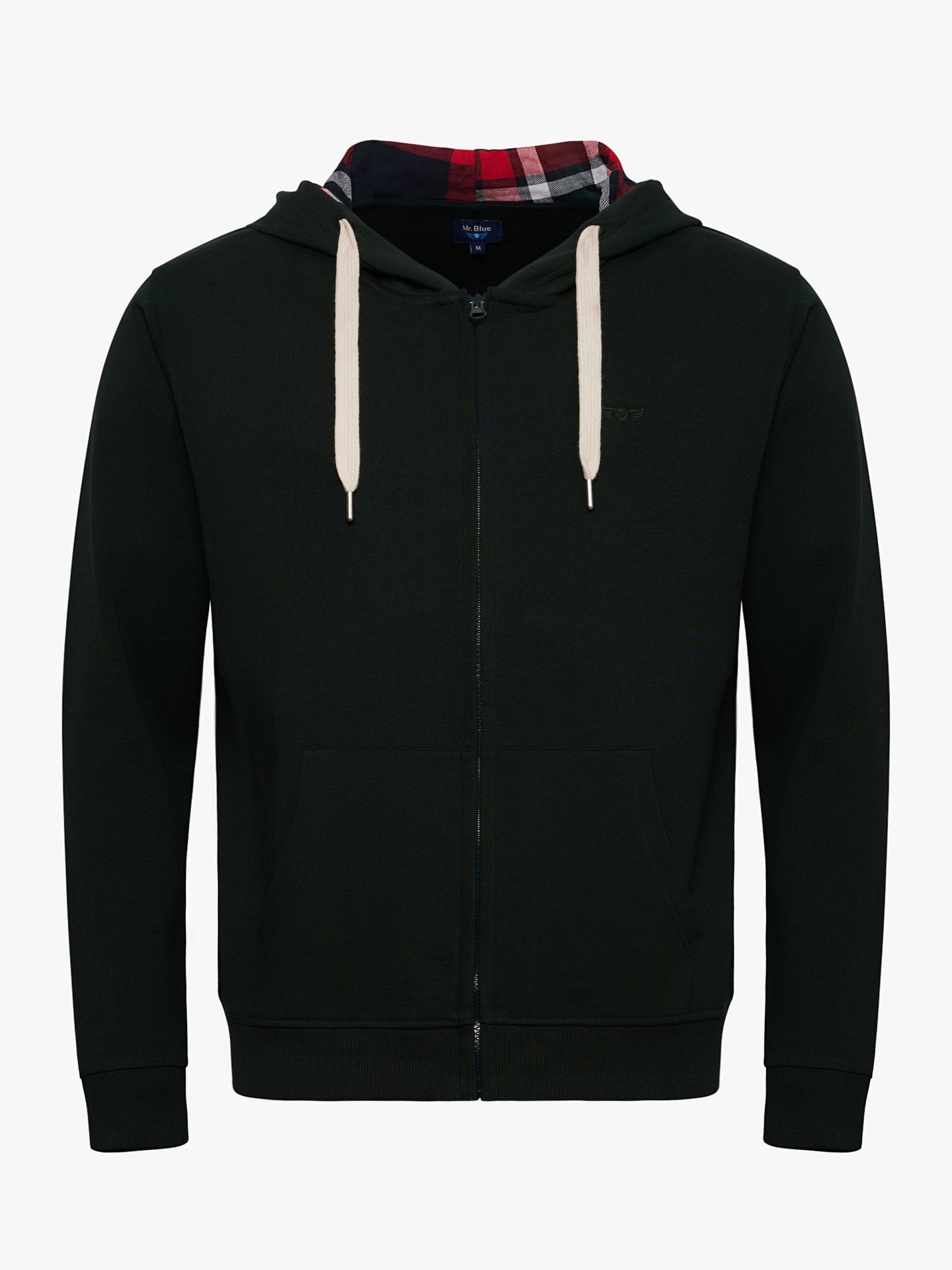 SUDADERA REGULAR FIT VERDE CON CAPUCHA MR. AZUL