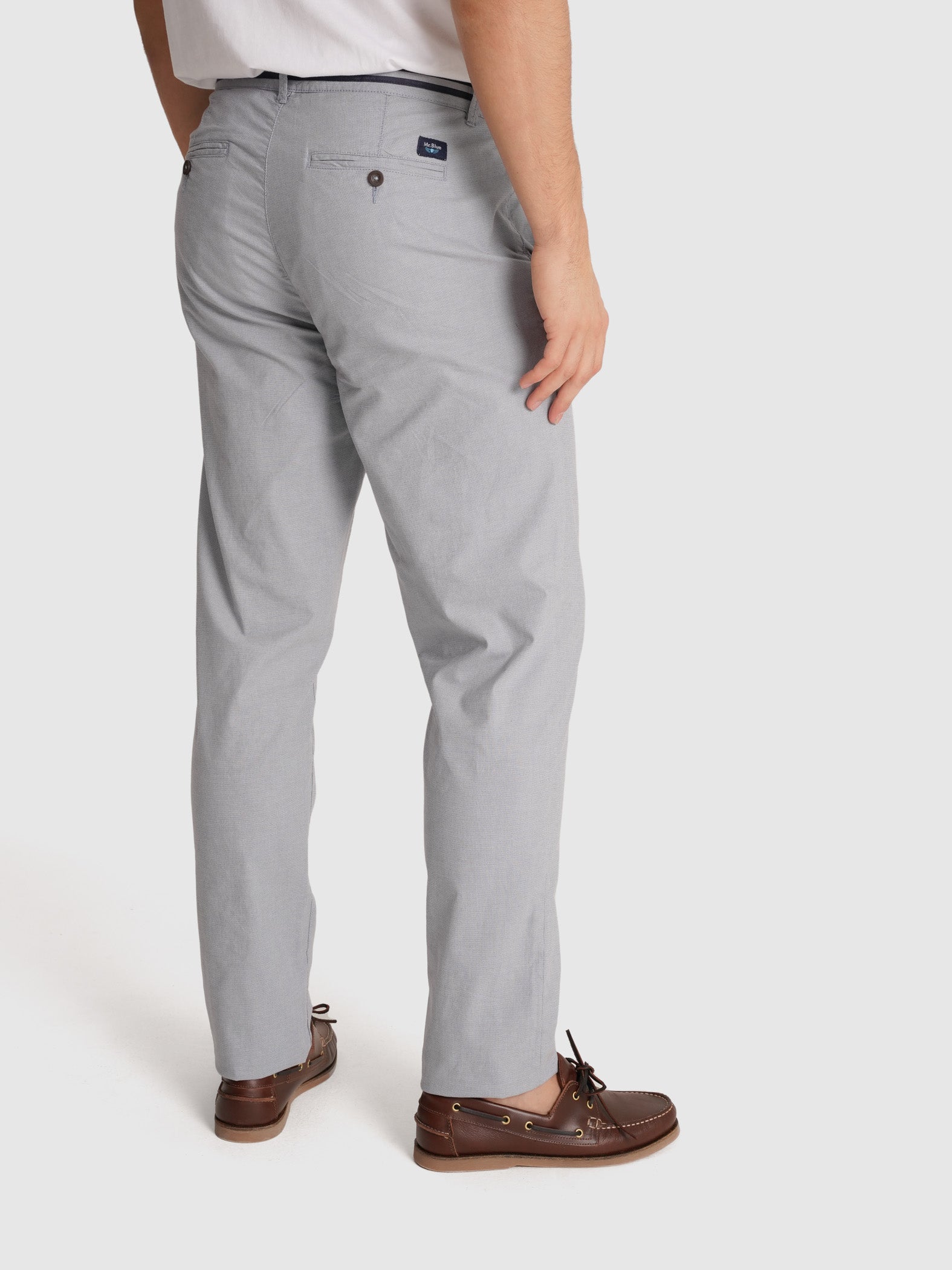 CALÇAS CHAMBRAY AZUIS REGULAR FIT MR. BLUE