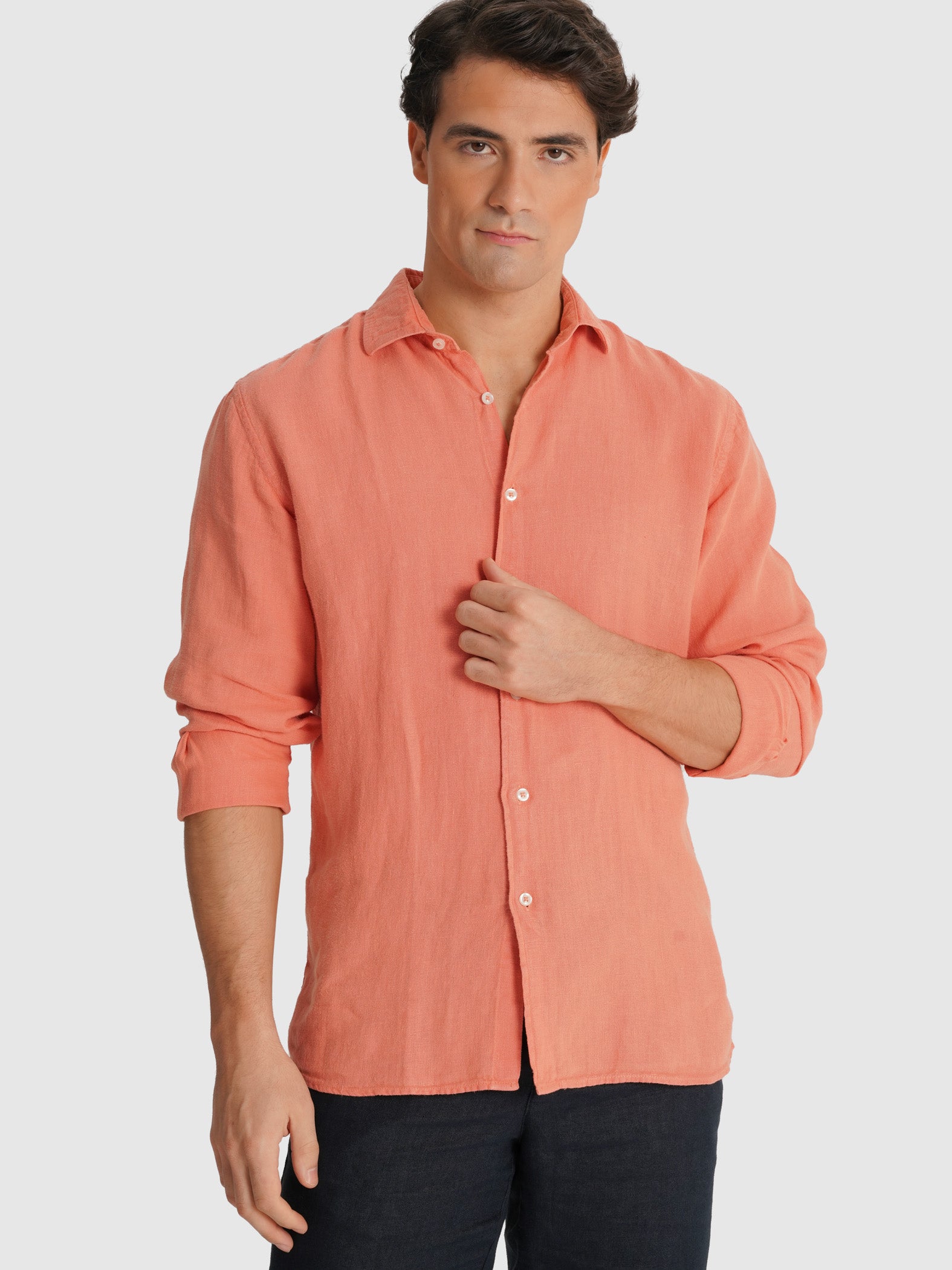 CAMISA ROSA MANGA COMPRIDA TAILORED FIT MARK BELLUCCI