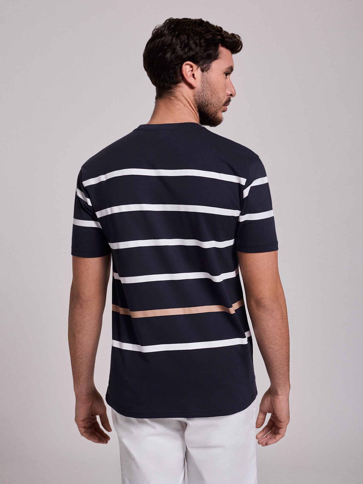 CAMISETA ALGODÓN AZUL MANGA CORTA REGULAR FIT MR. AZUL