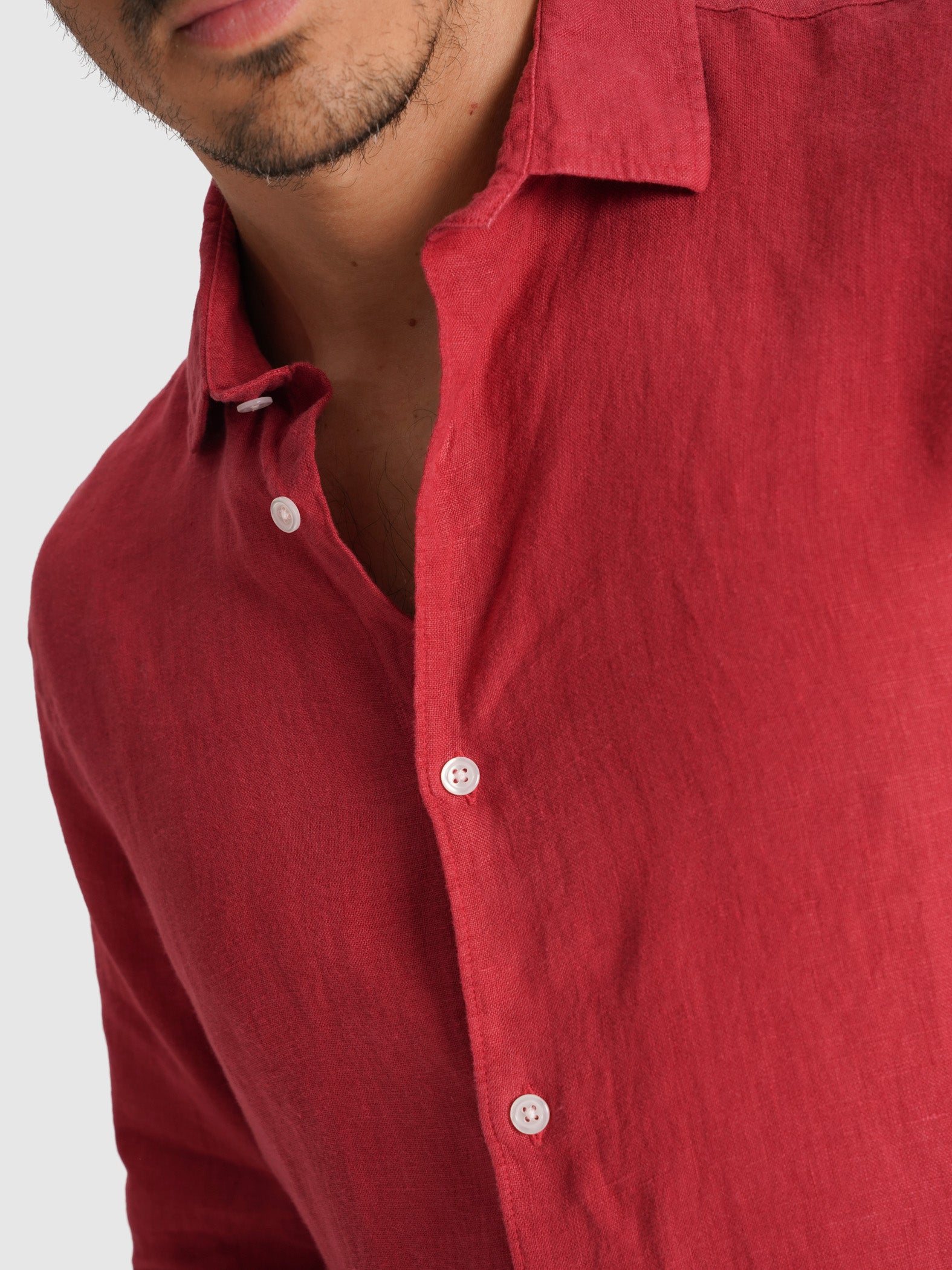 CAMISA BORDEAUX MANGA COMPRIDA TAILORED FIT MARK BELLUCCI