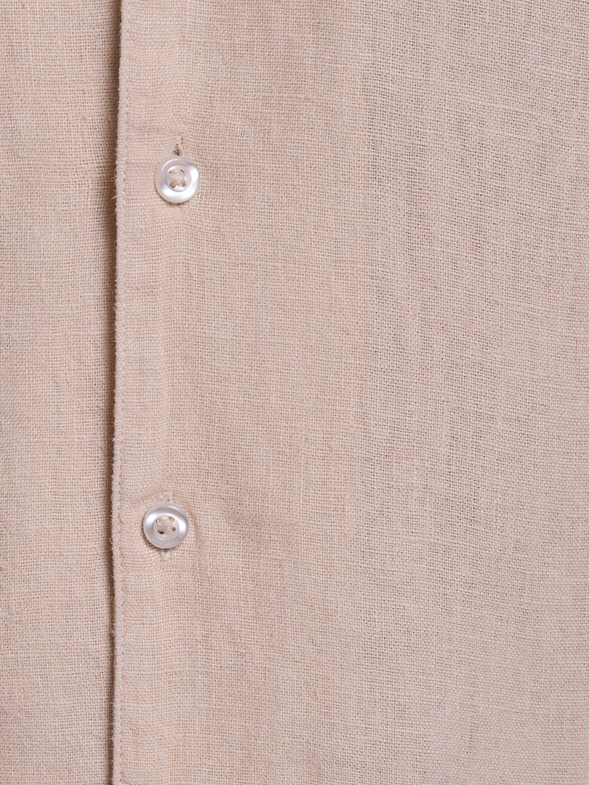 CAMISA LINO BEIGE MANGA CORTA REGULAR FIT MARK BELLUCCI