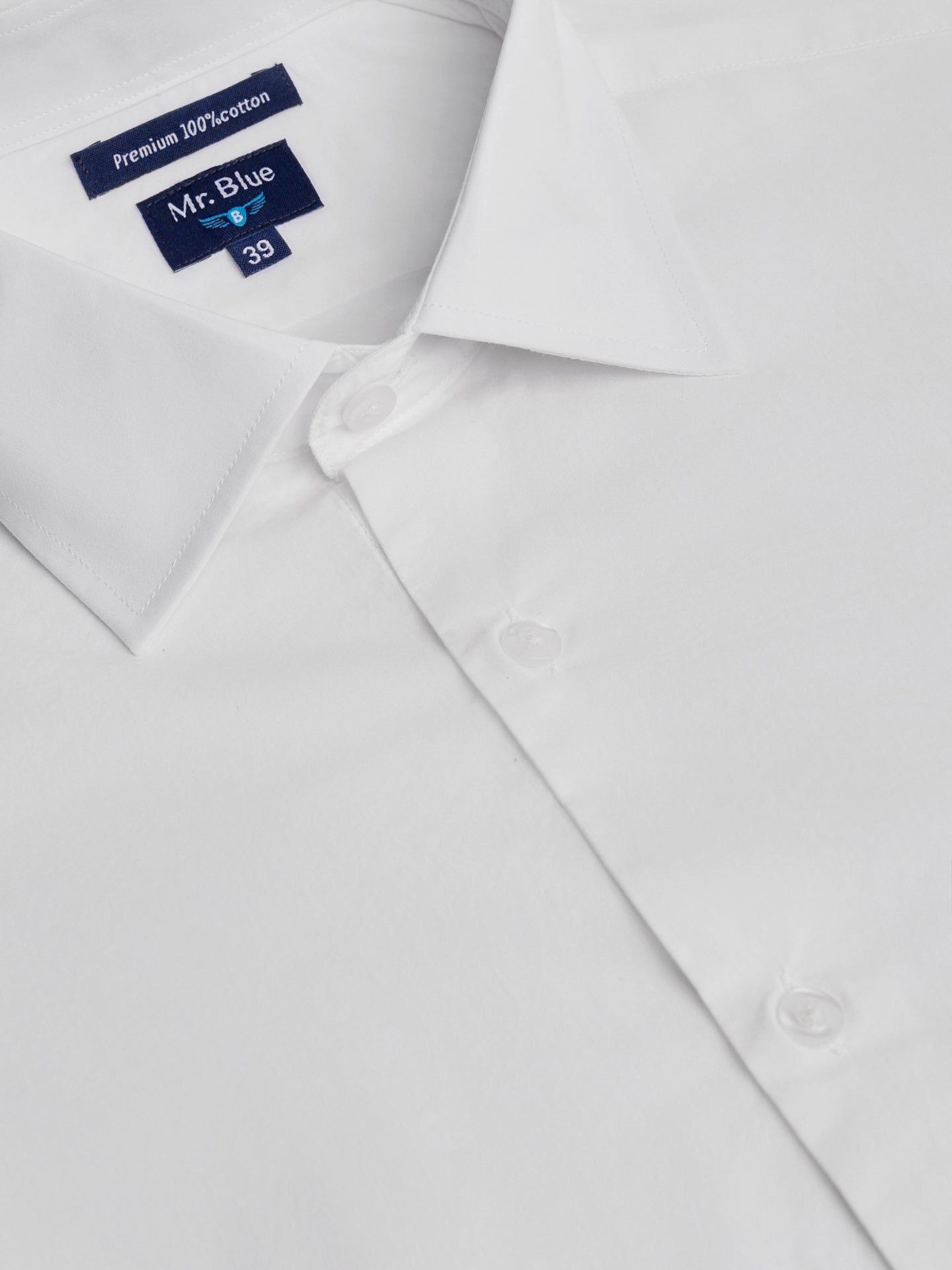 WHITE SHIRT CLASSIC FIT MR. BLUE