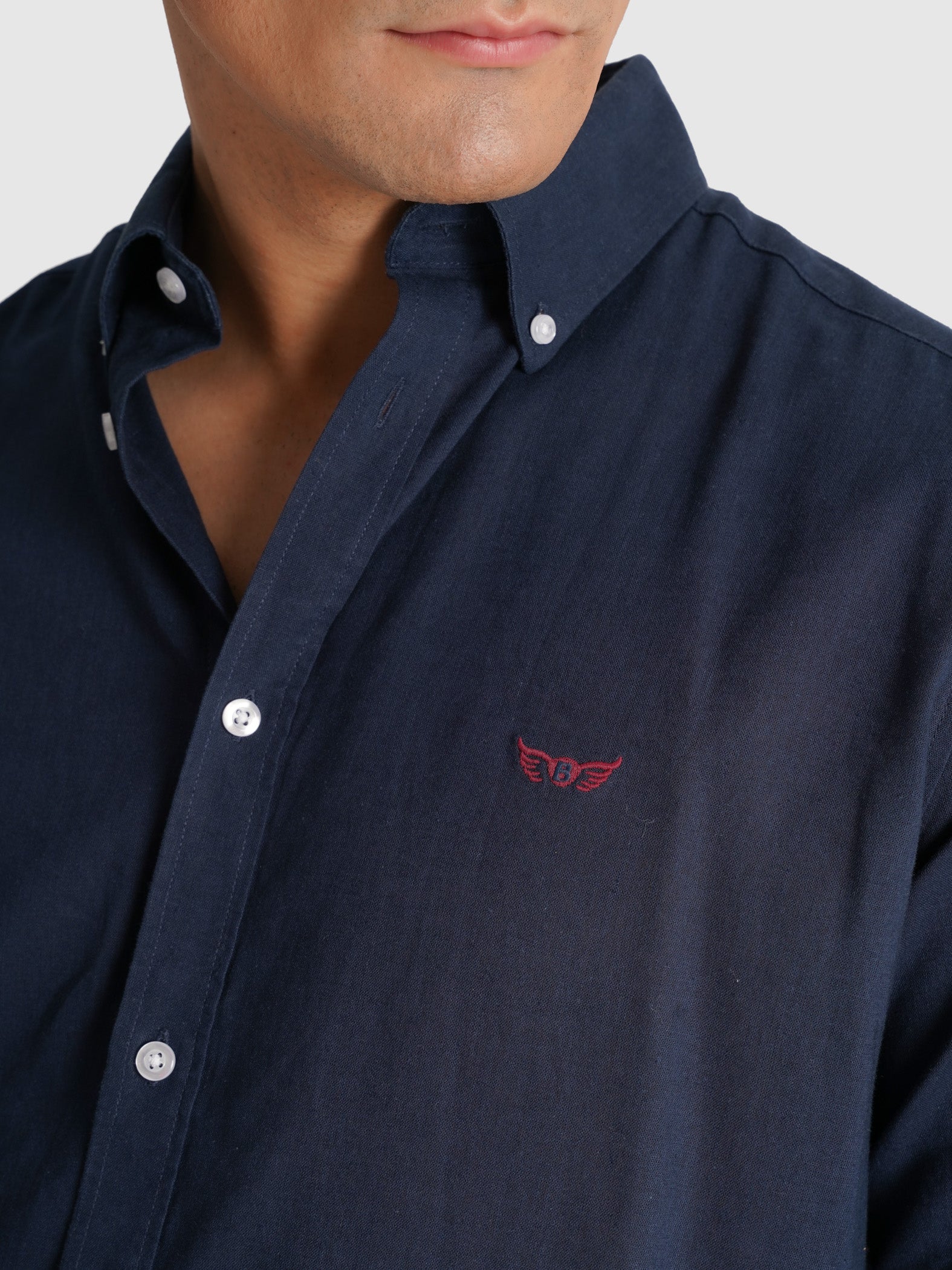 CAMISA AZUL MANGA COMPRIDA REGULAR FIT MR. BLUE