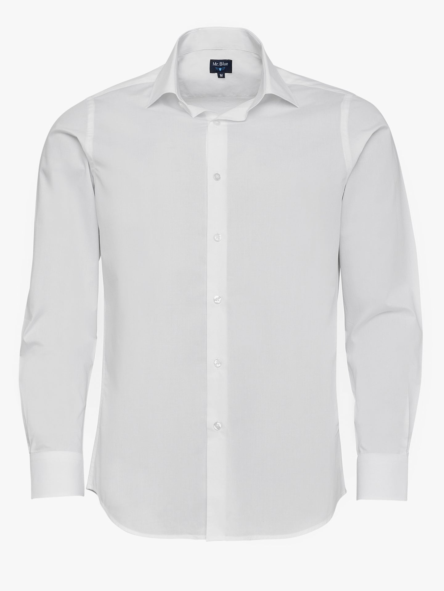 WHITE SLIM FIT MR SHIRT. BLUE
