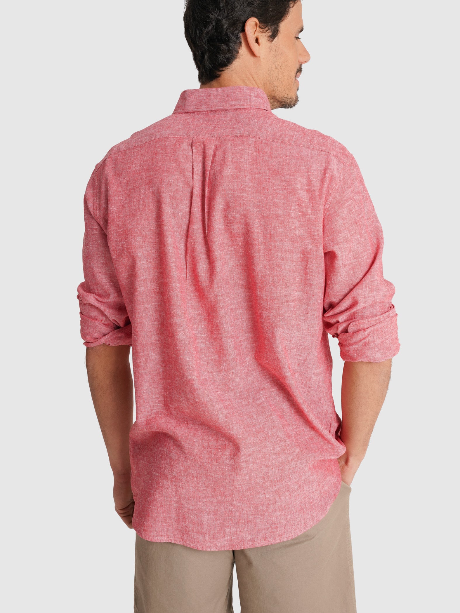 CAMISA VERMELHA MANGA COMPRIDA REGULAR FIT MR. BLUE