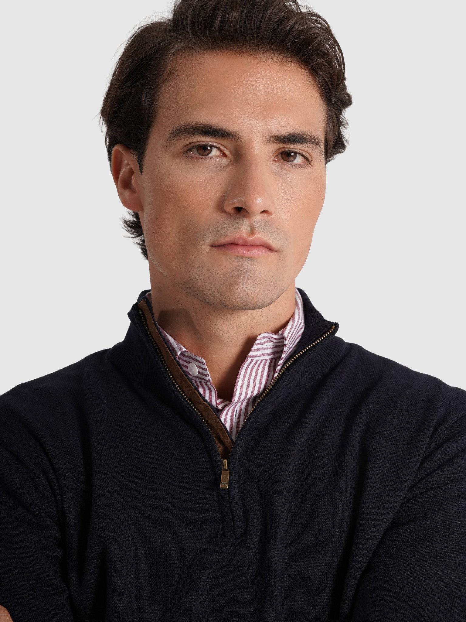 PULLOVER CAXEMIRA AZUL MANGA COMPRIDA REGULAR FIT MR. BLUE