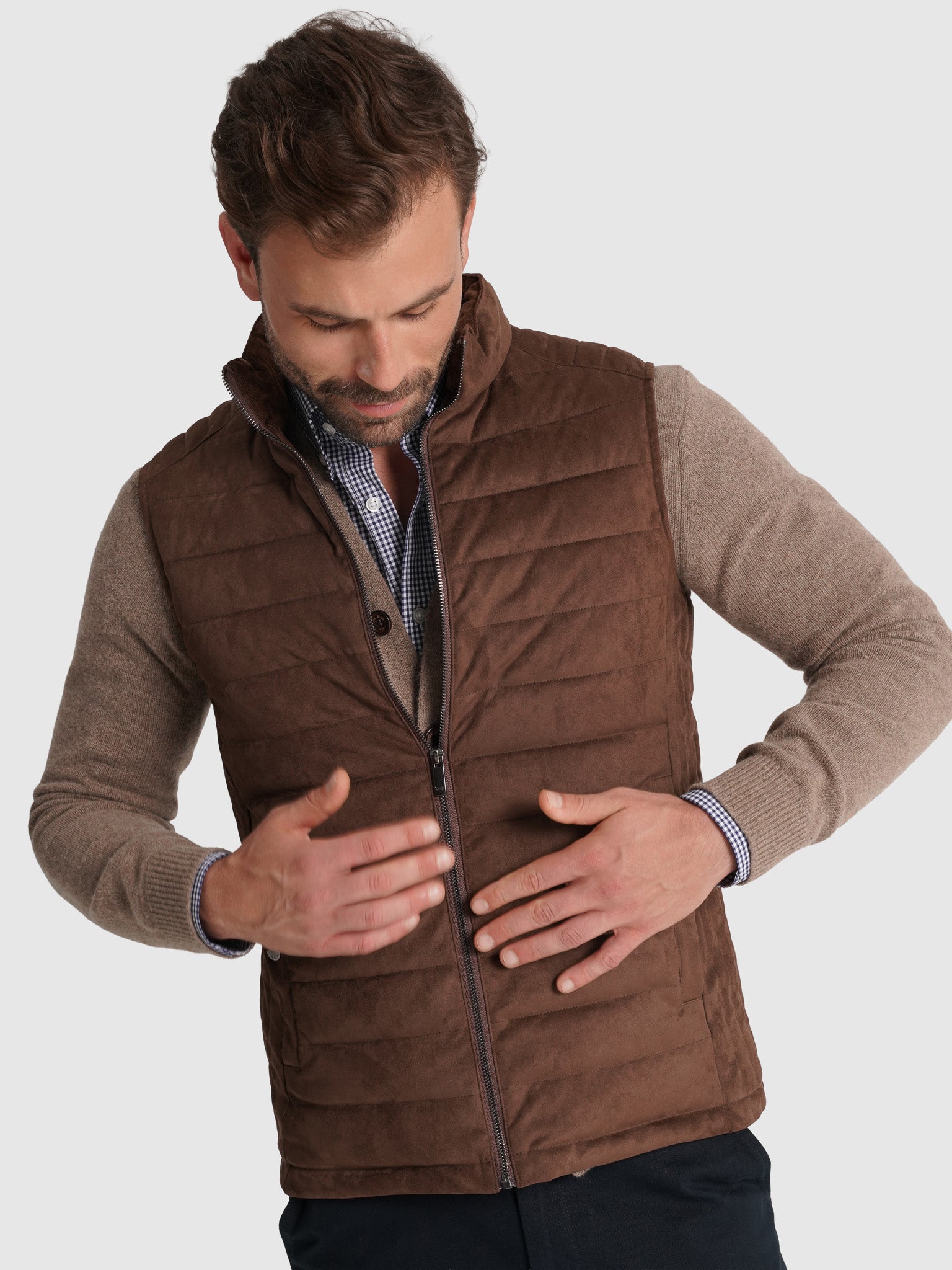 BROWN JACKET REGULAR FIT MR. BLUE
