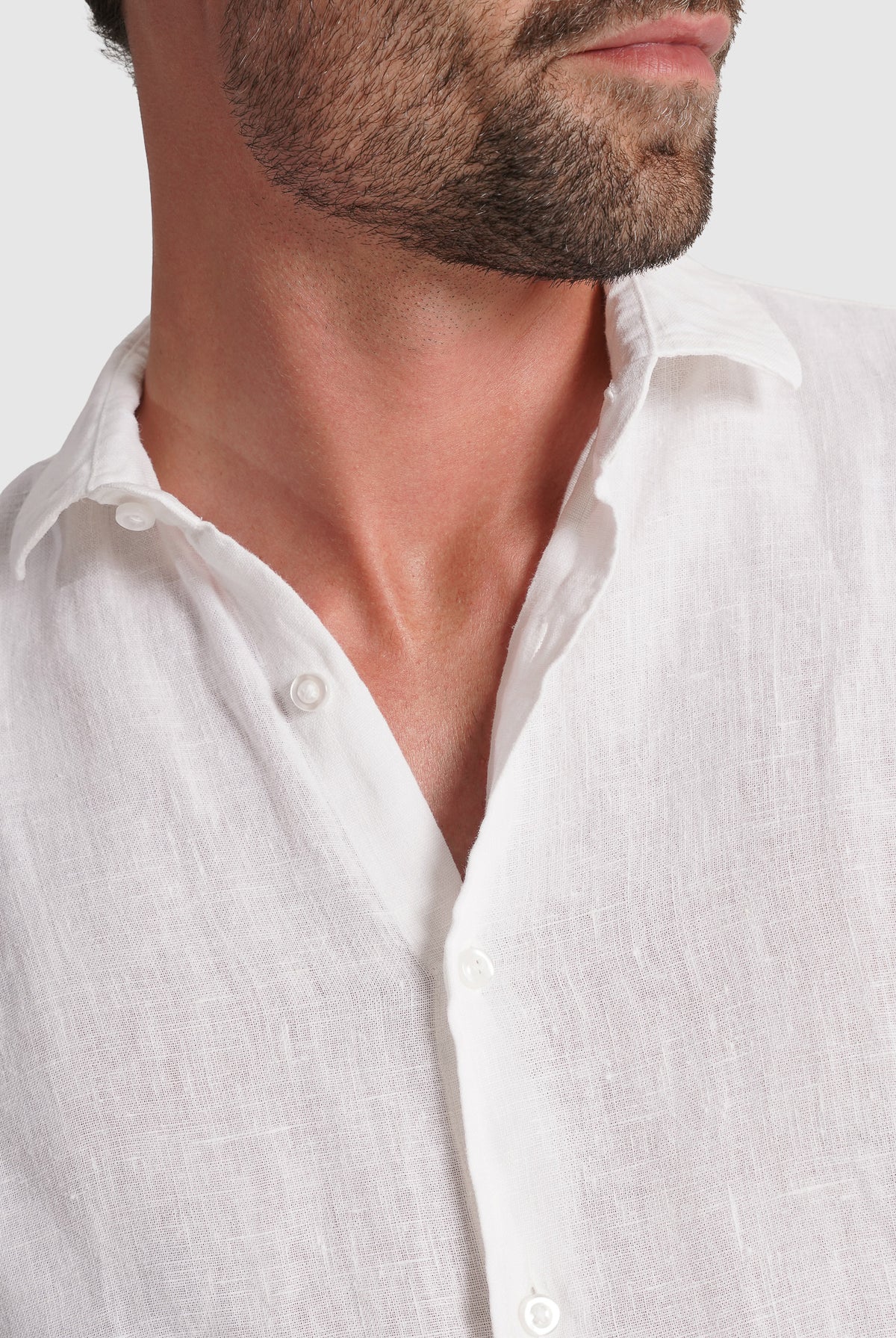 CAMISA LINHO TAILORED FIT BRANCA LISA MARK BELLUCCI