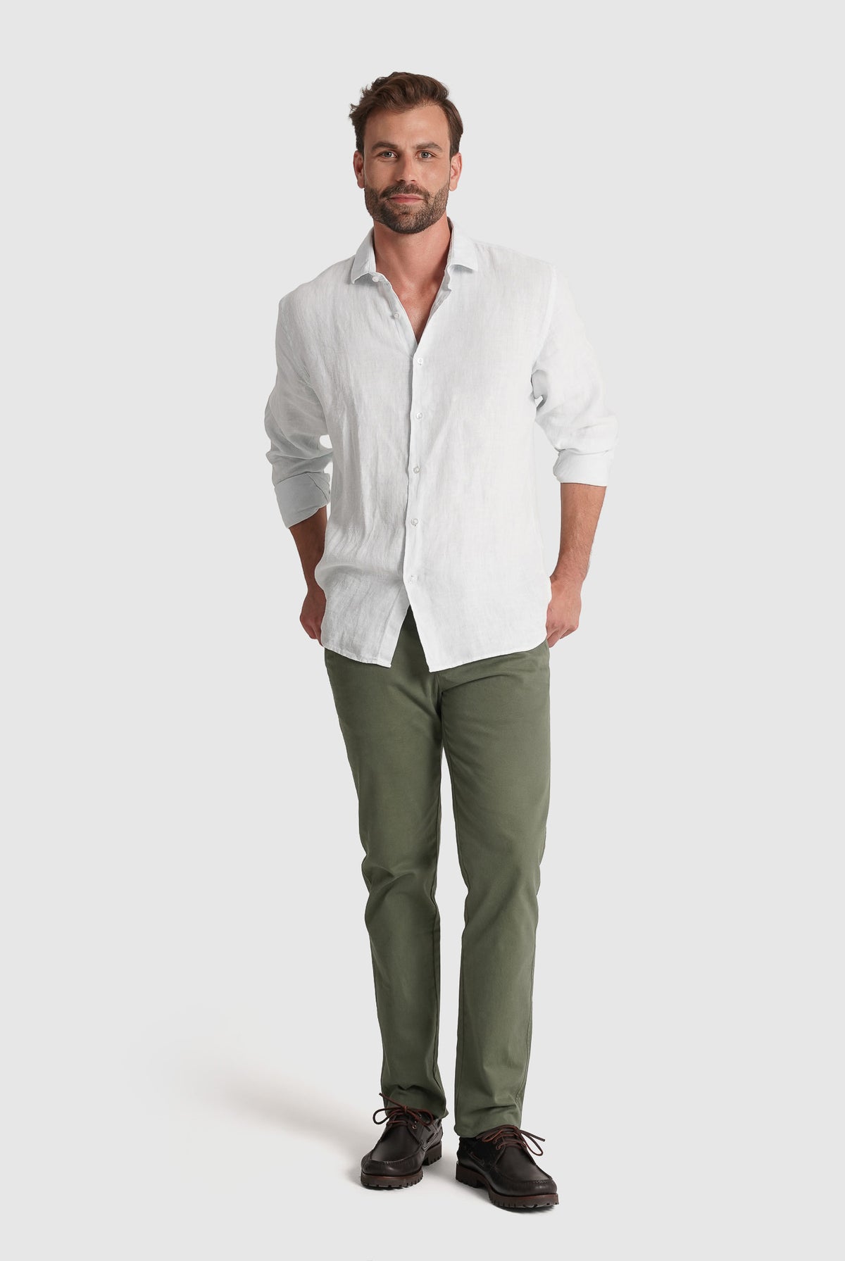 CAMISA LINHO TAILORED FIT AZUL LISA MARK BELLUCCI