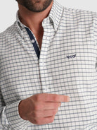 CAMISA FLANELA AZUL MANGA COMPRIDA REGULAR FIT MR. BLUE