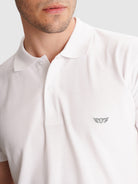 POLO BRANCO MANGA CURTA REGULAR FIT MR. BLUE