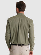 GREEN COTTON SHIRT LONG SLEEVE REGULAR FIT MR. BLUE