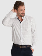 CAMISA ALGODÃO BRANCA MANGA COMPRIDA REGULAR FIT MR. BLUE