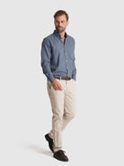 BLUE COTTON SHIRT LONG SLEEVE REGULAR FIT MR. BLUE