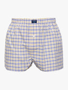 Boxers clássicos riscas s azul, amarelo e branco