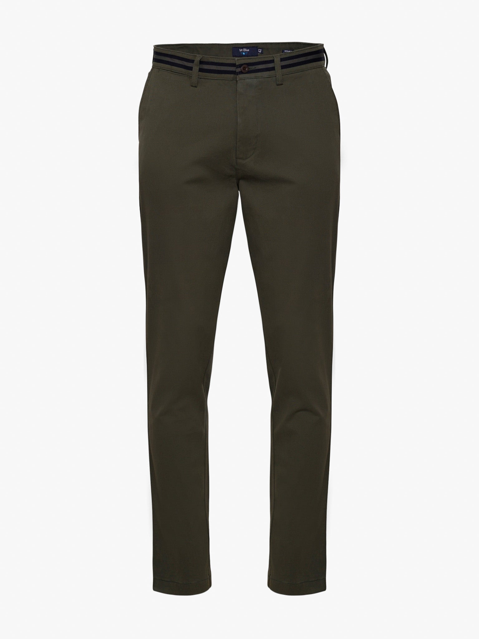 CALÇAS ALGODÃO VERDES REGULAR FIT MR. BLUE