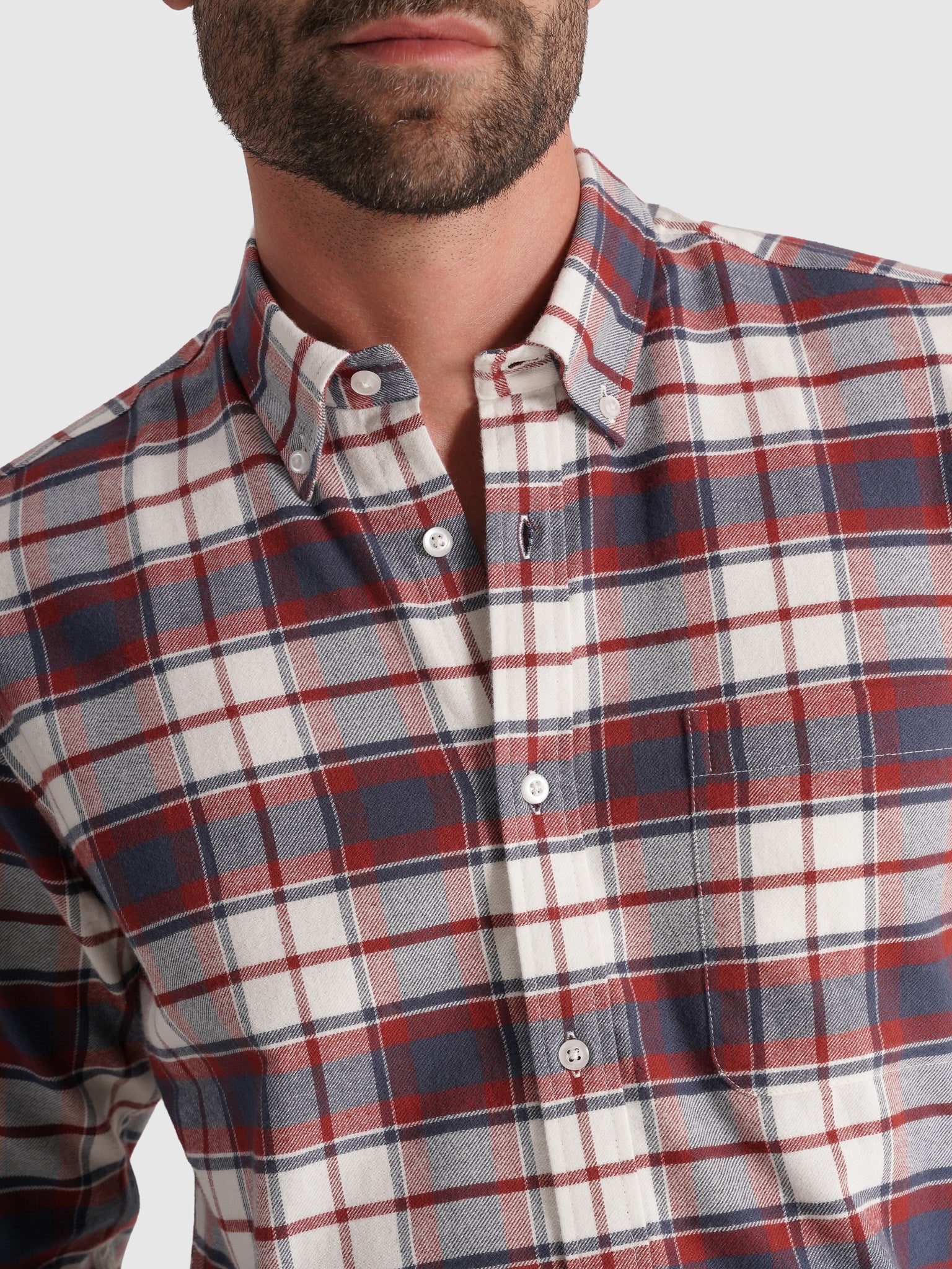 CAMISA ALGODÃO AZUL MANGA COMPRIDA REGULAR FIT MR. BLUE