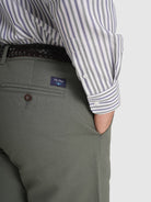 CALÇAS ALGODÃO VERDES REGULAR FIT MR. BLUE