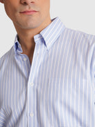 CAMISA ALGODÃO AZUL MANGA COMPRIDA REGULAR FIT MR. BLUE