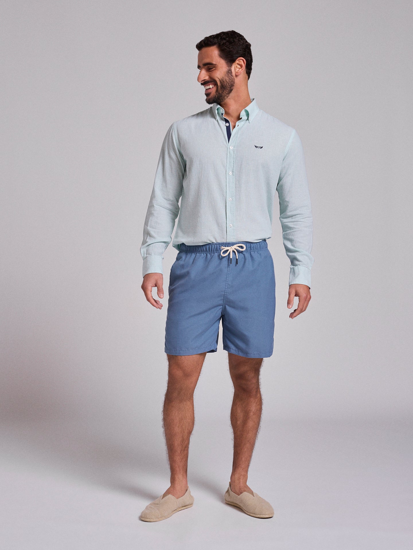 FATO BANHO AZUL REGULAR FIT MR. BLUE