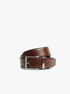 CINTO PELE PRETO REGULAR FIT MR. BLUE