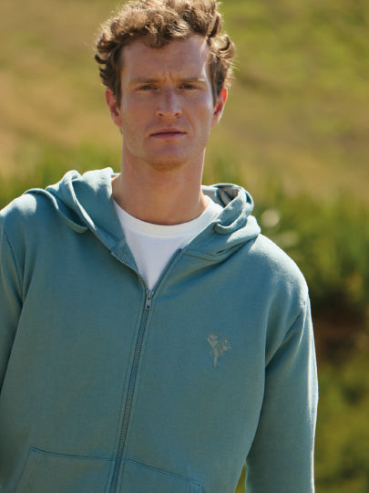 HOODIE ALGODÃO VERDE MANGA COMPRIDA REGULAR FIT MR. BLUE