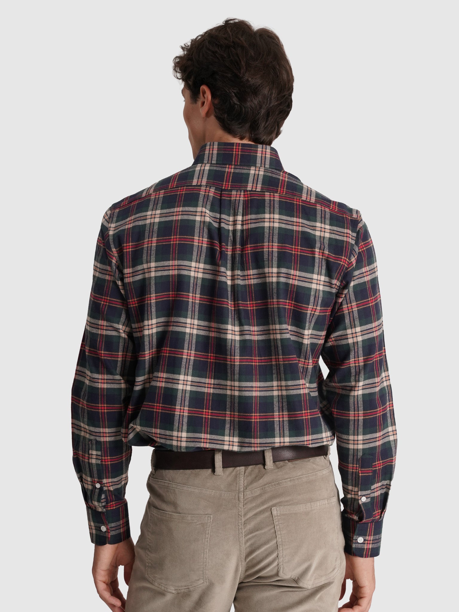 CAMISA FLANELA AZUL MANGA COMPRIDA REGULAR FIT MR. BLUE