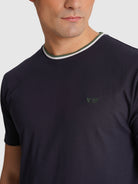 T-SHIRT ALGODÃO AZUL MANGA CURTA REGULAR FIT MR. BLUE