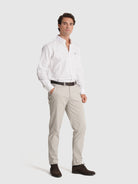 CAMISA ALGODÃO BRANCA MANGA COMPRIDA REGULAR FIT MR. BLUE